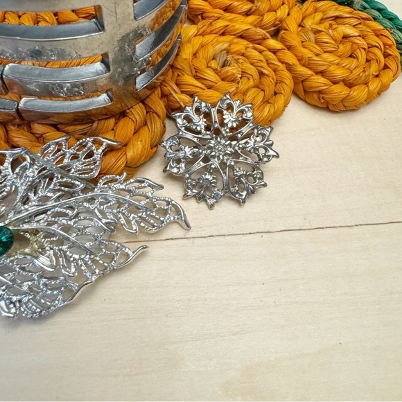 3 Piece Silver Tone Jewelry Bundle Vintage - Picture 3 of 13